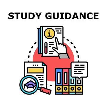 Study guidance program providing educational support and consulting Stock Illustration