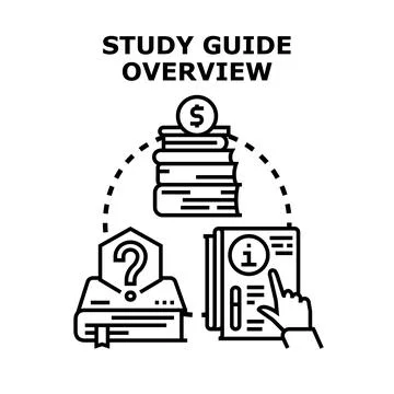 Study guide overview planning education and financial growth Stock Illustration