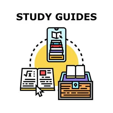 Study guides creating and organizing learning materials in digital format Stock Illustration