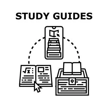 Study guides creating and organizing learning materials in digital format Stock Illustration
