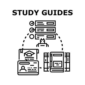 Study guides providing knowledge for education and learning Stock Illustration