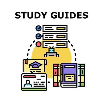 Study guides providing knowledge for education and learning Stock Illustration