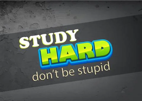 Study hard Stock Illustration
