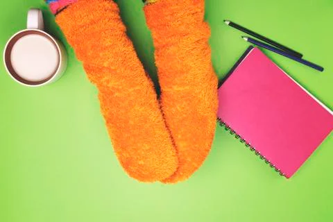 Study at home in a comfortable environment Stock Photos