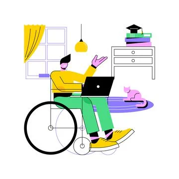 Study from home isolated cartoon vector illustrations. Stock Illustration