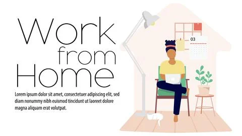 Study from home through online computer Stock Illustration