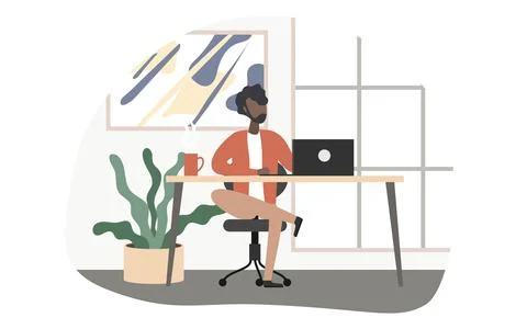 Study from home through online computer 스톡 일러스트
