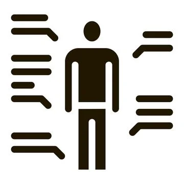 Study of human functions icon Vector Glyph Illustration 스톡 일러스트