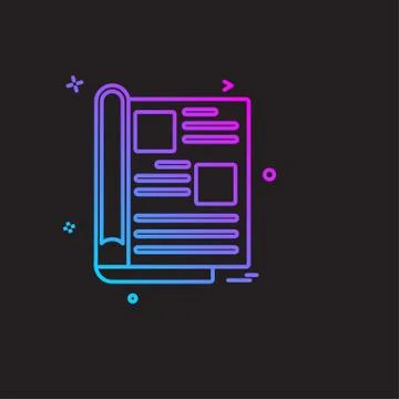 Study icon design vector Stock Illustration