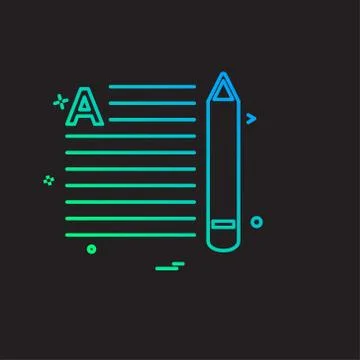 Study icon design vector イラスト素材