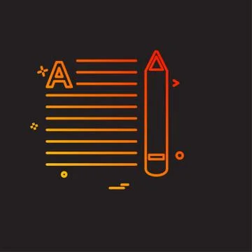 Study icon design vector Stock Illustration