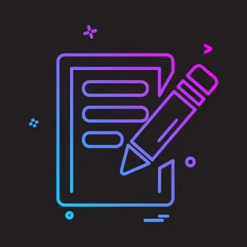 Study icon design vector Stock Illustration