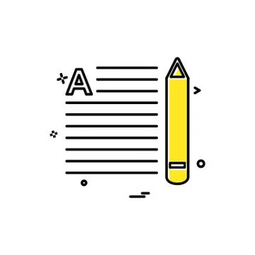 Study icon design vector Stock Illustration