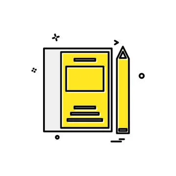 Study icon design vector Stock Illustration