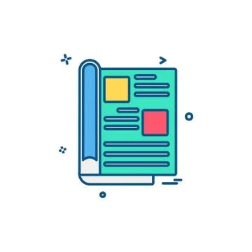 Study icon design vector Stock Illustration