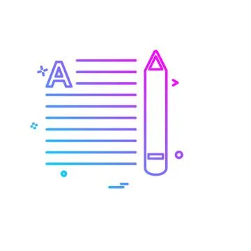 Study icon design vector Stock Illustration