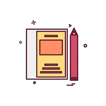 Study icon design vector Stockillustratie
