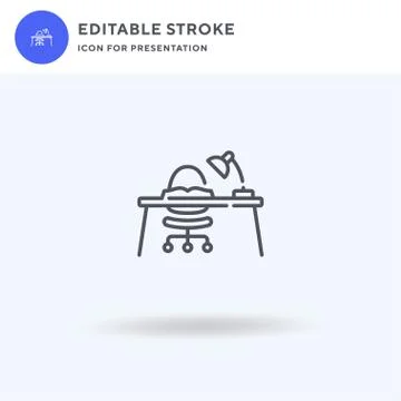 Study icon vector, filled flat sign, solid pictogram isolated on white, logo  Stock Illustration