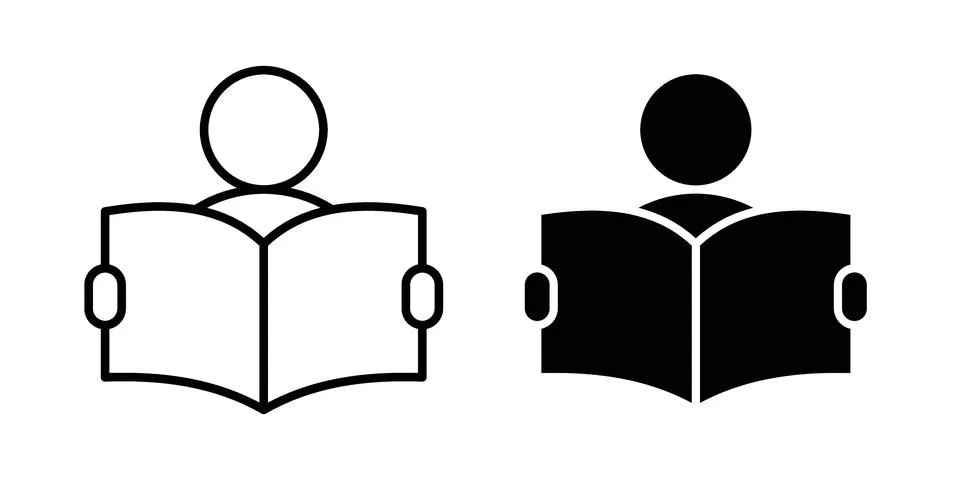 Study icon vectors. Illustrations in black Stock Illustration