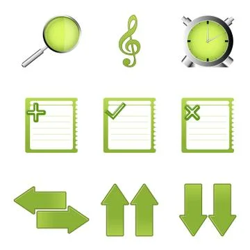 Study icons Stock Illustration
