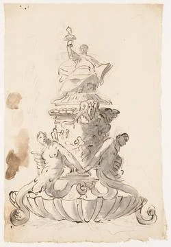 Study for an Inkstand ca. 174045 Giovanni Battista Tiepolo Italian The cele.. Stock Photos