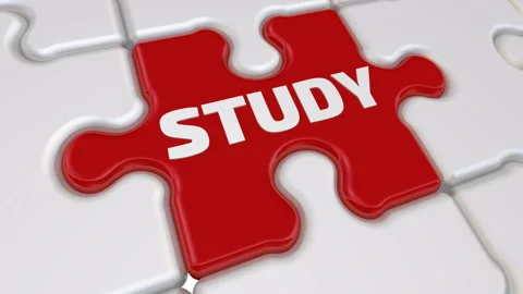 Study. The inscription on the missing element of the puzzle Stock Footage 132973255