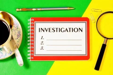 The study is the inscription of text on the Notepad report. Foto stock