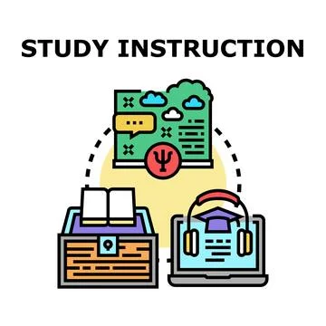 Study instruction teaching learning process development Stock Illustration