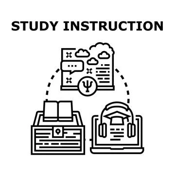 Study instruction teaching learning process development Stock Illustration