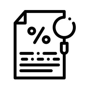 Study of Interest Related Documentation Icon Vector Outline Illustration Stock Illustration