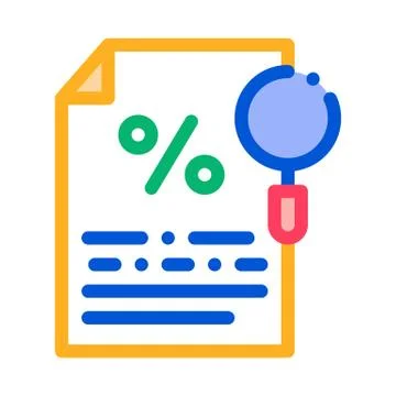 Study of Interest Related Documentation Icon Vector Outline Illustration Stock Illustration