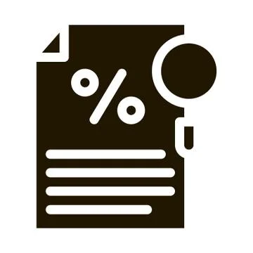 Study of Interest Related Documentation Icon Vector Glyph Illustration Illustrazione stock