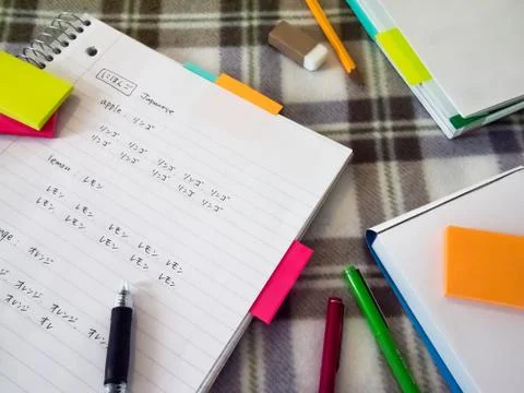 Study Language; Japanese Stock Photos