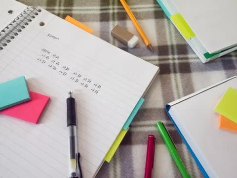 Study Language; Korean Foto stock