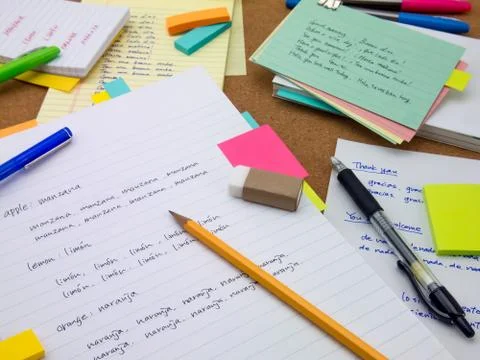 Study Language, Spanish Stock Photos