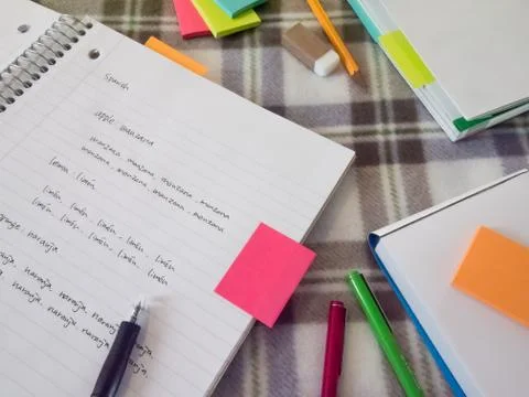 Study Language, Spanish Stock Photos