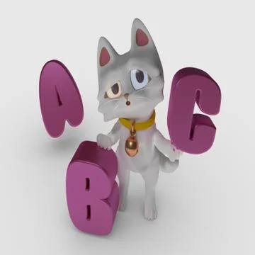 Study letters Cat Stockillustratie