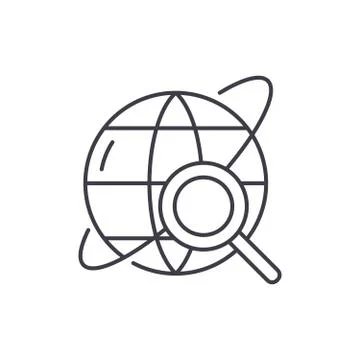 Study line icon concept. Study vector linear illustration, symbol, sign Stock Illustration