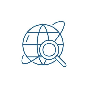 Study line icon concept. Study flat  vector symbol, sign, outline illustration. Stock Illustration