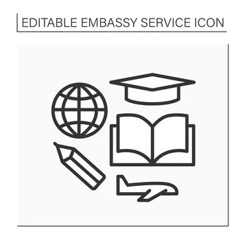 Study line icon イラスト素材