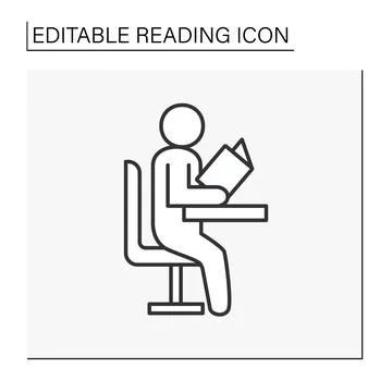 Study line icon Illustrazione stock