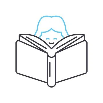 Study line icon, outline symbol, vector illustration, concept sign イラスト素材
