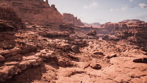 Study location showcasing sediment bands and gullies for environmental analysis Stock Footage 331400507