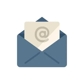 Study mail icon flat vector. Online school Illustrazione stock