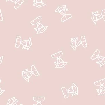 Study male line vector seamless pattern Stockillustratie