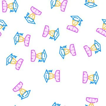 Study male vector seamless pattern Stockillustratie