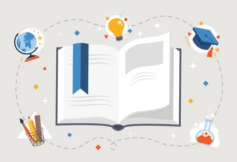 Study material concept Stockillustratie