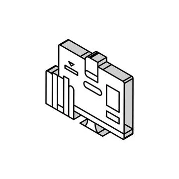 Study materials online learning platform isometric icon vector illustration Stock Illustration