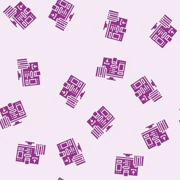 Study materials online learning platform glyph seamless pattern 스톡 일러스트