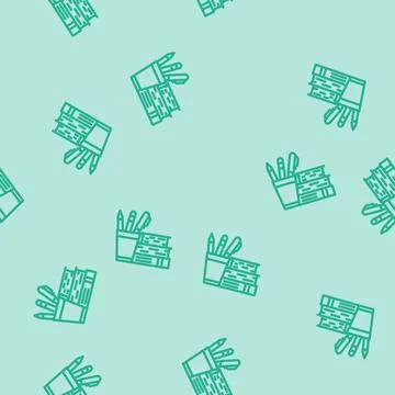 Study materials online learning platform line vector seamless pattern 스톡 일러스트